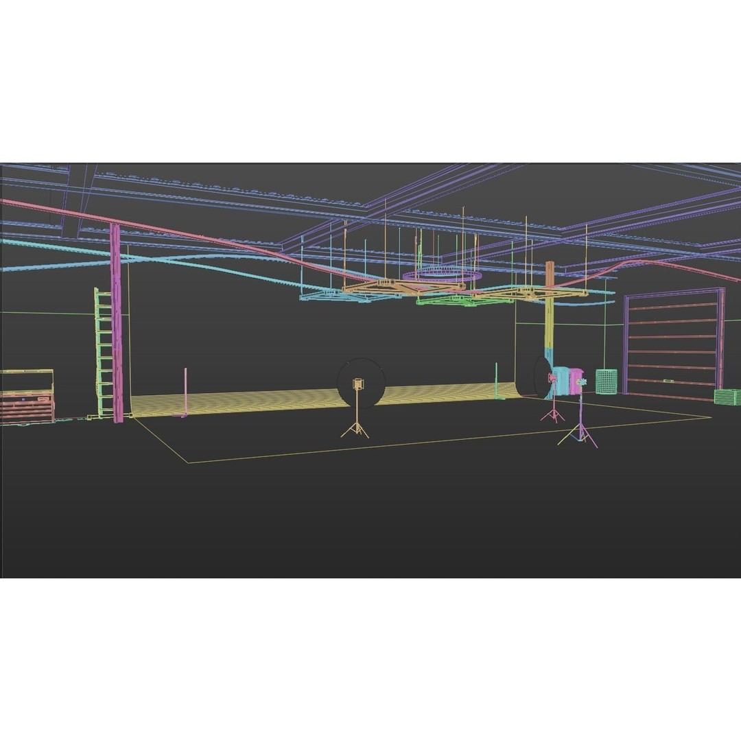 Studio Environment 3D Model – Clean Design for Automotive Renders, FBX & OBJ - View 10