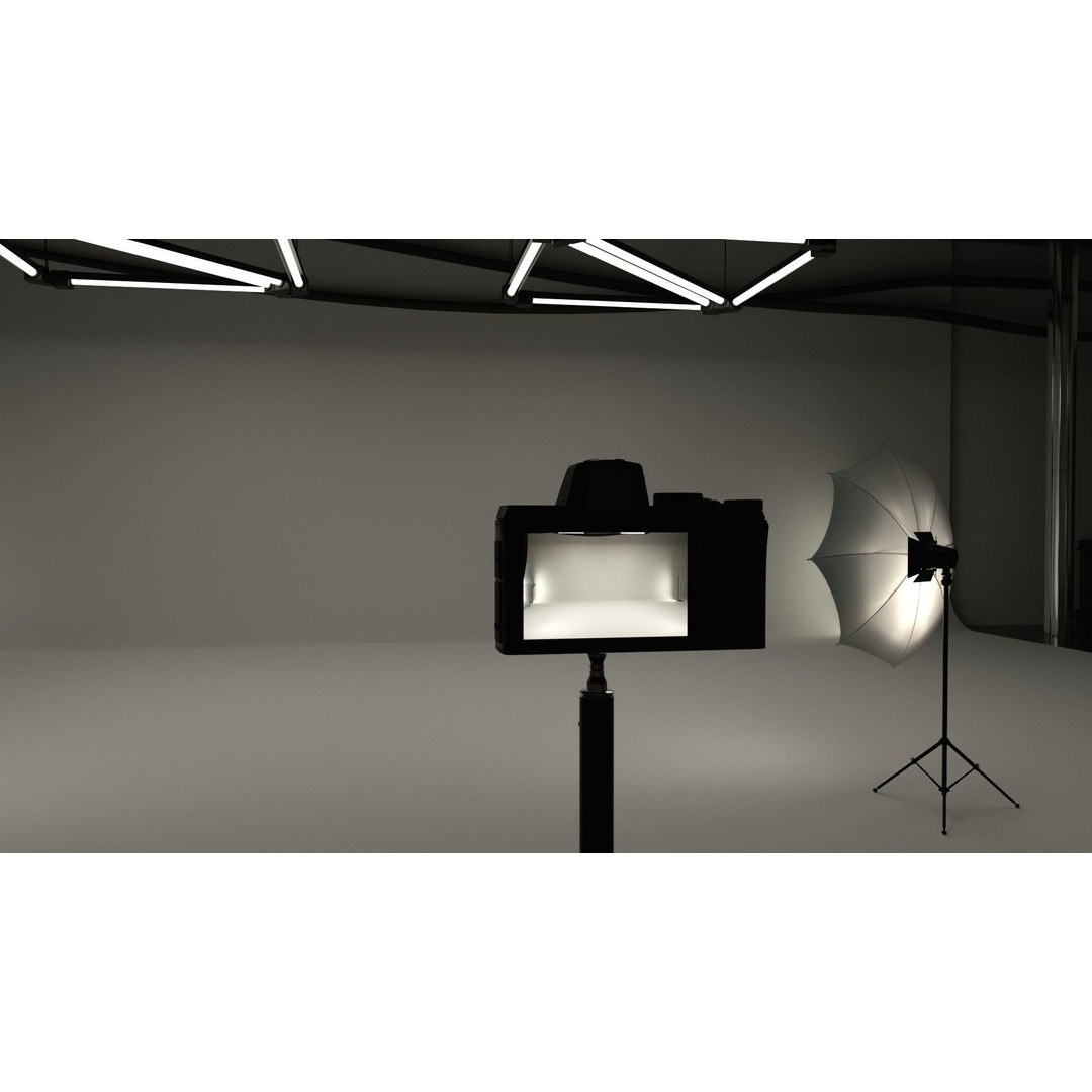 Studio Environment 3D Model – Clean Design for Automotive Renders, FBX & OBJ - View 5