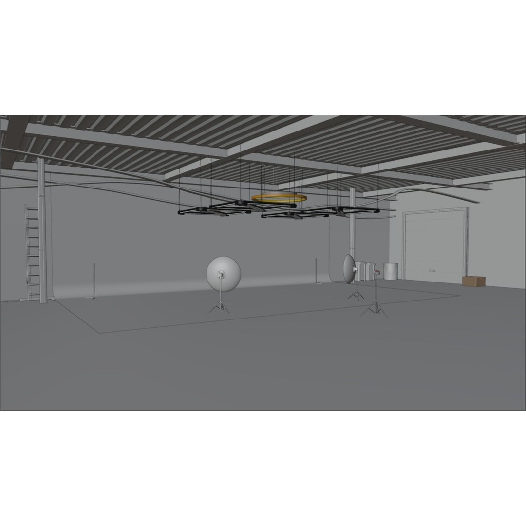 Studio Environment 3D Model – Clean Design for Automotive Renders, FBX & OBJ - View 7