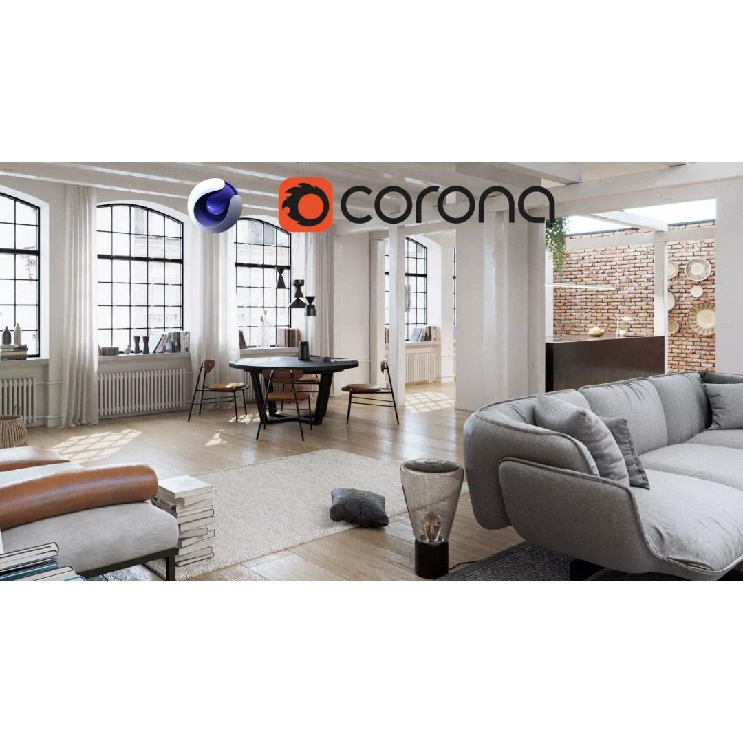 Workshop Apartment 3D Model – Modern Interior, Cinema 4D, Corona Renderer - View 2