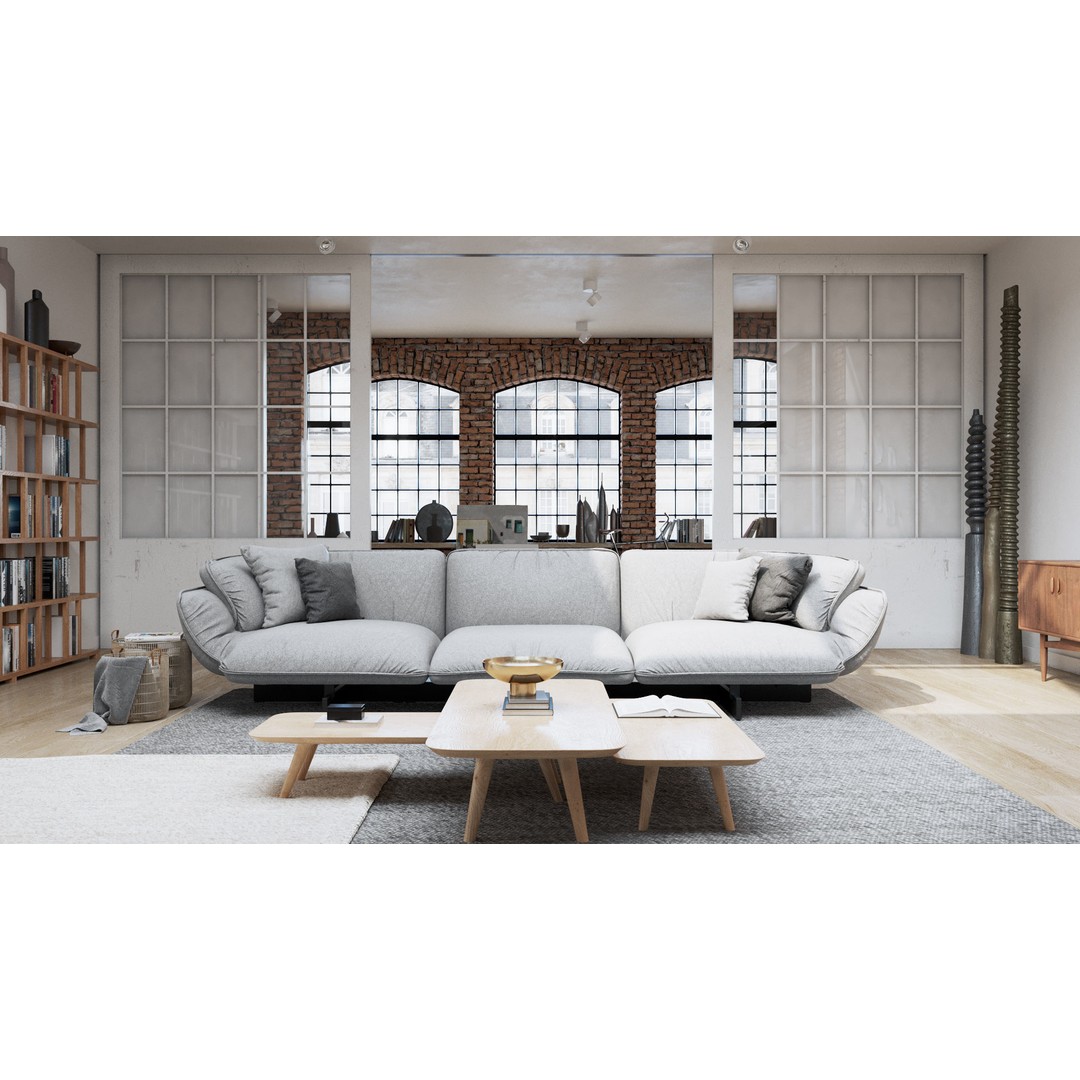 Workshop Apartment 3D Model – Modern Interior, Cinema 4D, Corona Renderer - View 9