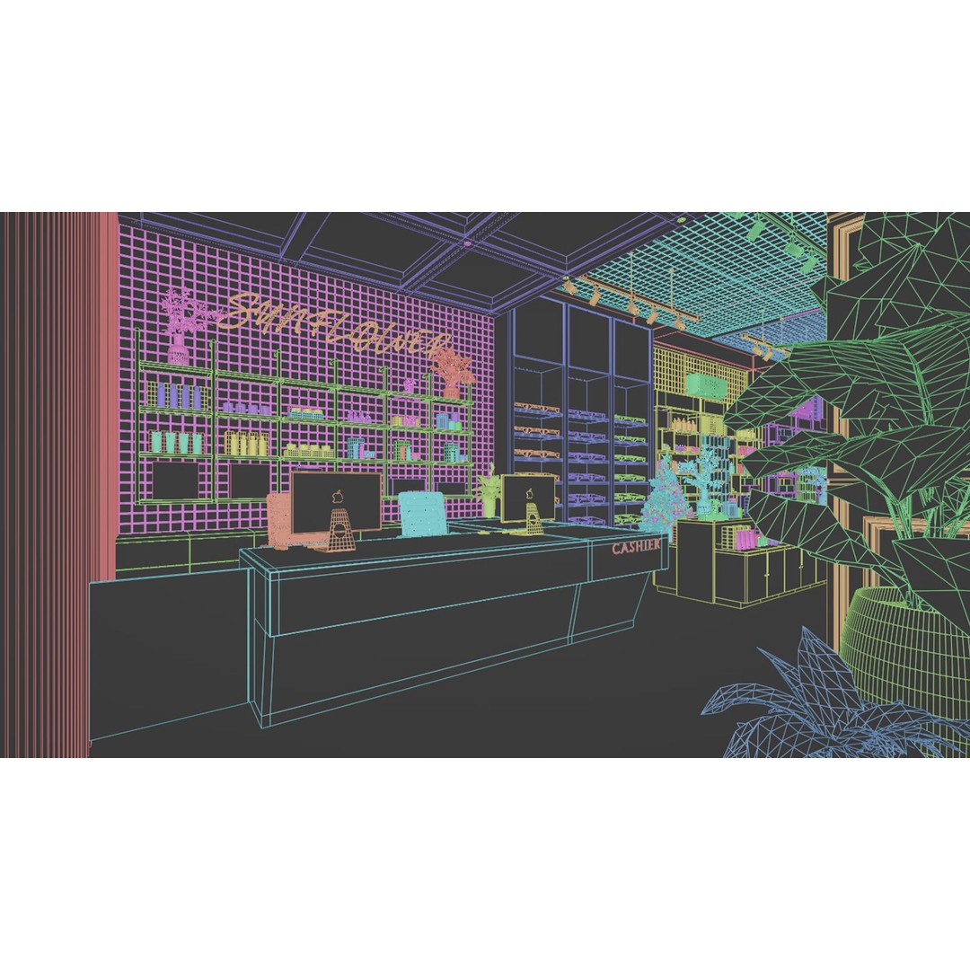 Cosmetic Store Scene 3D Model – PBR Interior Asset, Blender, FBX, OBJ - View 12