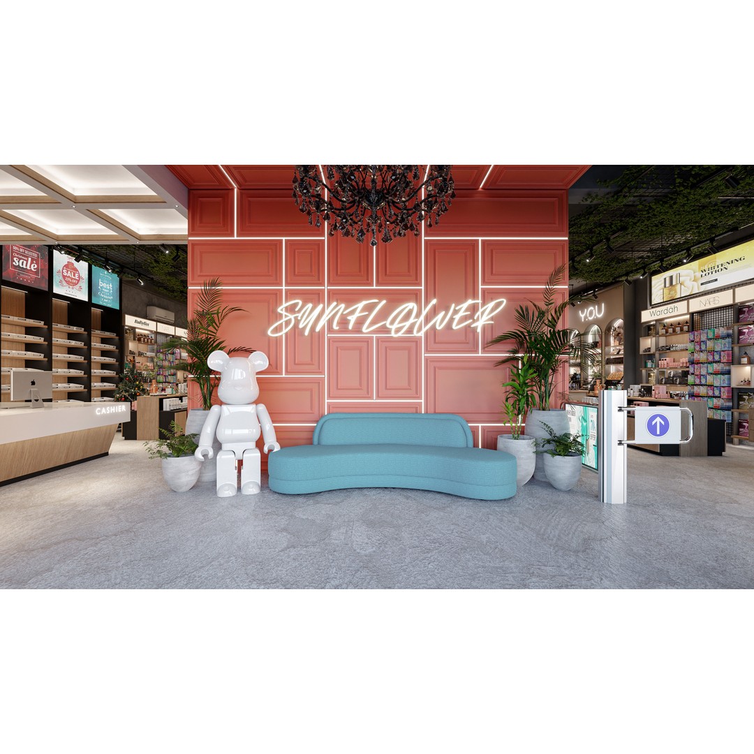 Cosmetic Store Scene 3D Model – PBR Interior Asset, Blender, FBX, OBJ - View 4