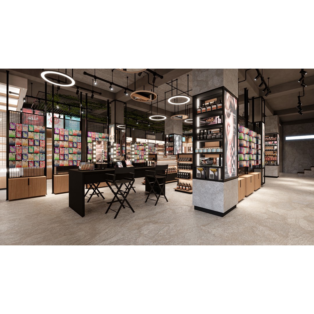 Cosmetic Store Scene 3D Model – PBR Interior Asset, Blender, FBX, OBJ - View 5
