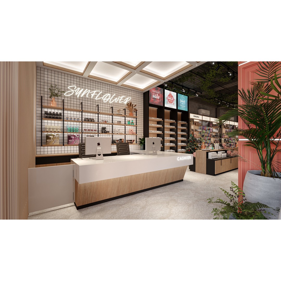 Cosmetic Store Scene 3D Model – PBR Interior Asset, Blender, FBX, OBJ - View 6