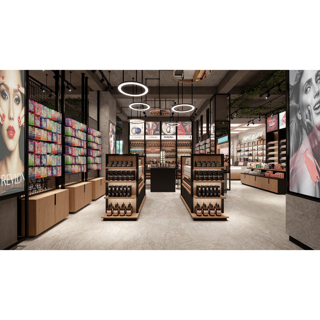 Cosmetic Store Scene 3D Model – PBR Interior Asset, Blender, FBX, OBJ - View 7