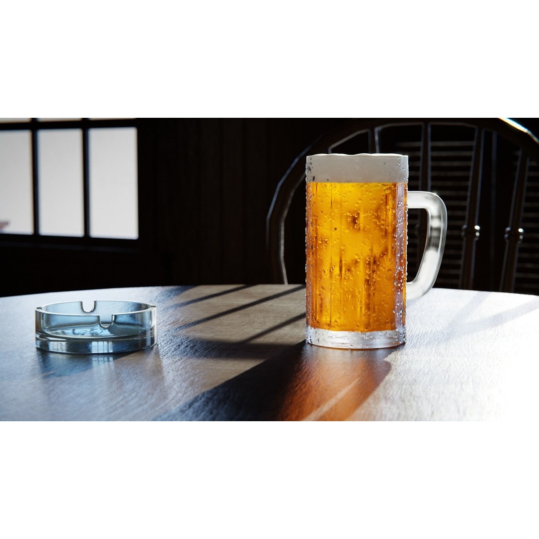 Western Saloon Interior 3D Model – Game Ready Scene with PBR Textures, Blender, FBX, OBJ - View 12