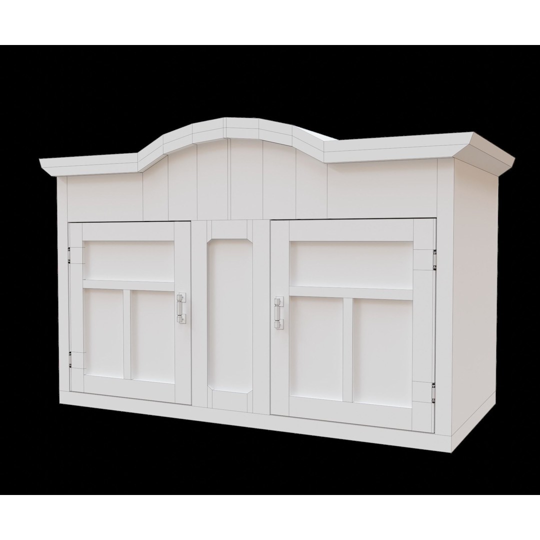 Old Kitchen 3D Model – Vintage Western Style, PBR Textured, FBX, OBJ - View 17