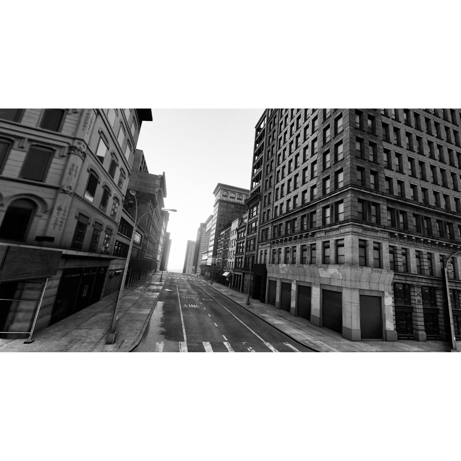 Manhattan Modular City Block - Low-Poly Game-Ready 3D Model - View 4