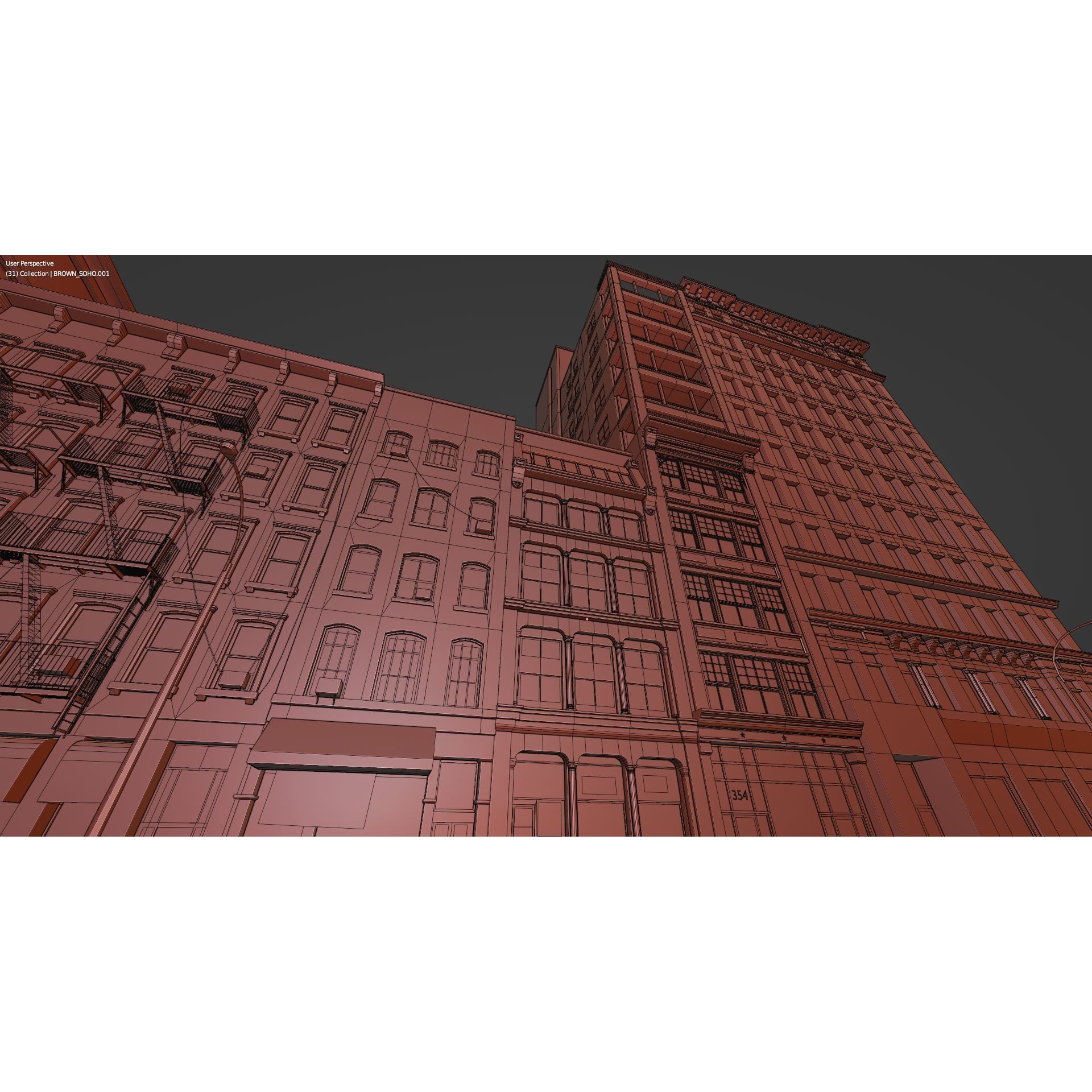Manhattan Modular City Block - Low-Poly Game-Ready 3D Model - View 7