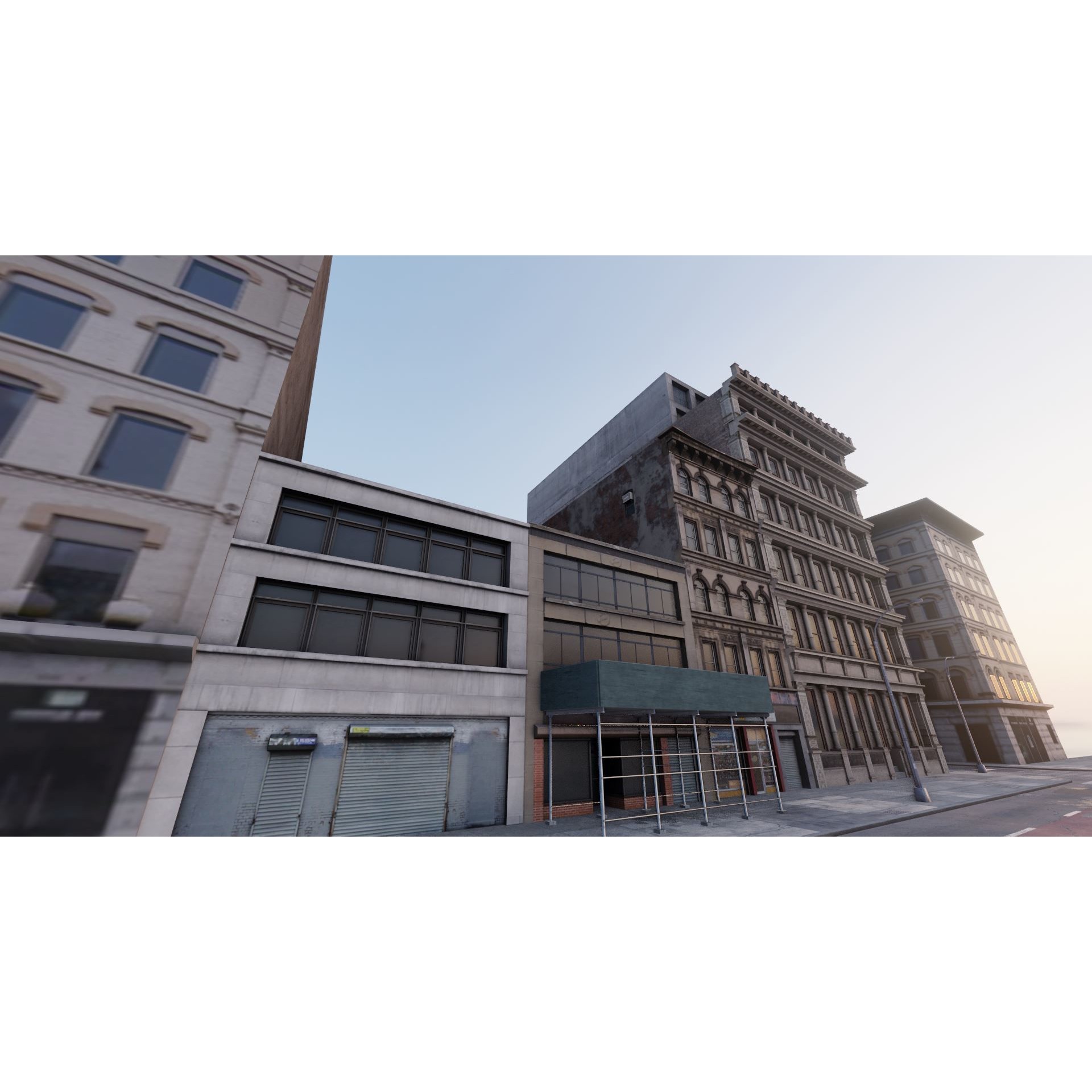 Manhattan Modular City Block - Low-Poly Game-Ready 3D Model - View 8