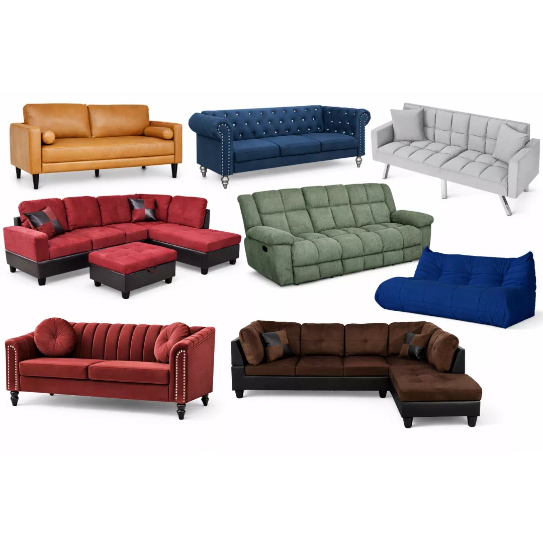 Modern Sofa 3D Model – Low Poly Furniture Collection, FBX - View 2
