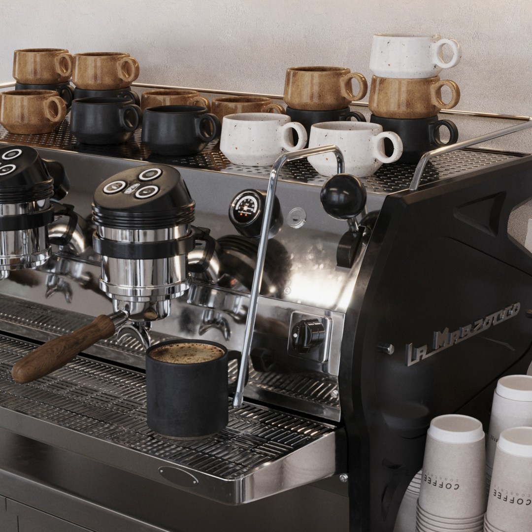 Coffee Shop Interior 3D Model – Fully Textured Scene for 3dsMax - View 12