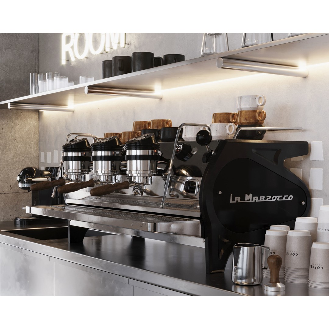 Coffee Shop Interior 3D Model – Fully Textured Scene for 3dsMax - View 5