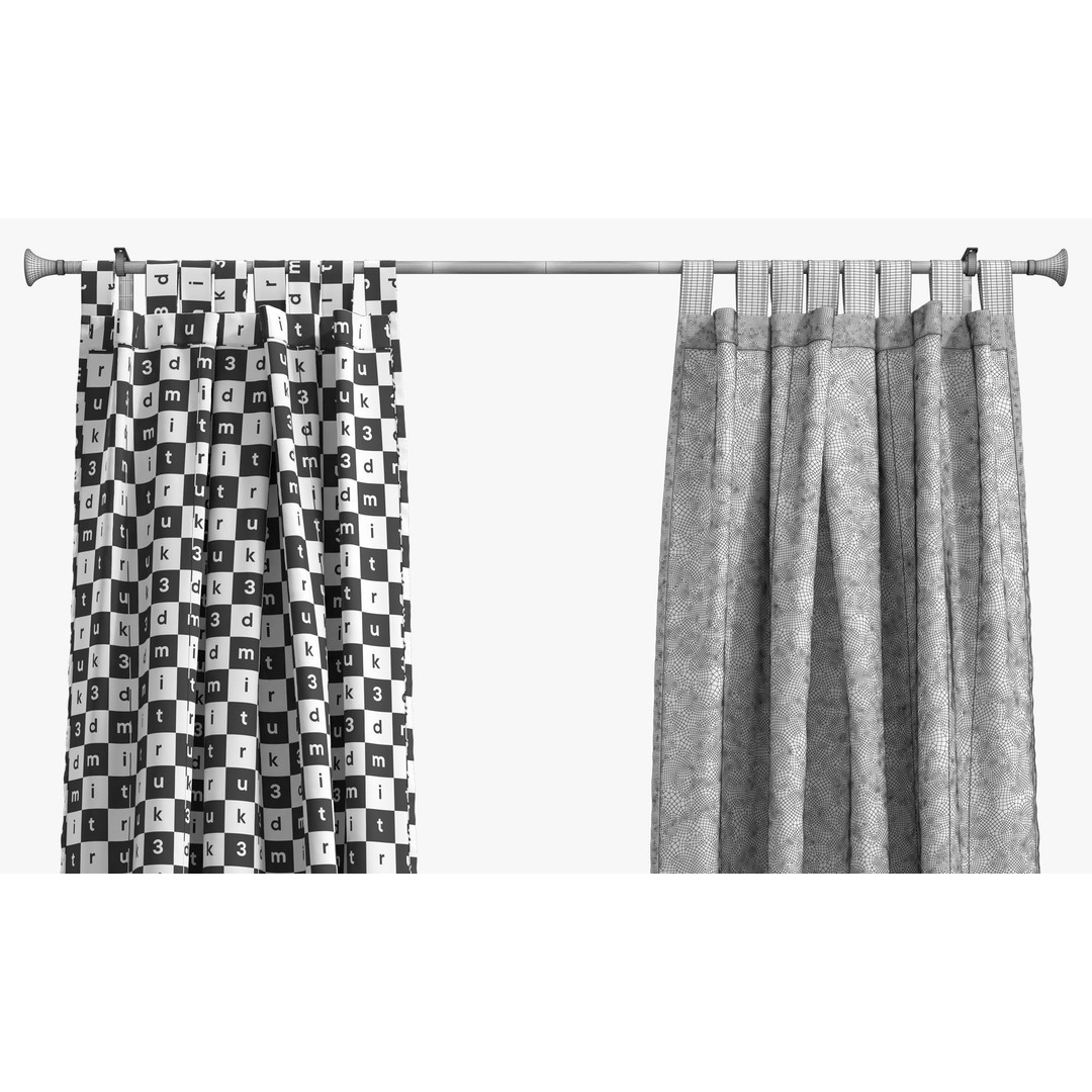 Ikea Lenda Curtains 3D Model – Realistic Fabric Textiles, FBX, OBJ