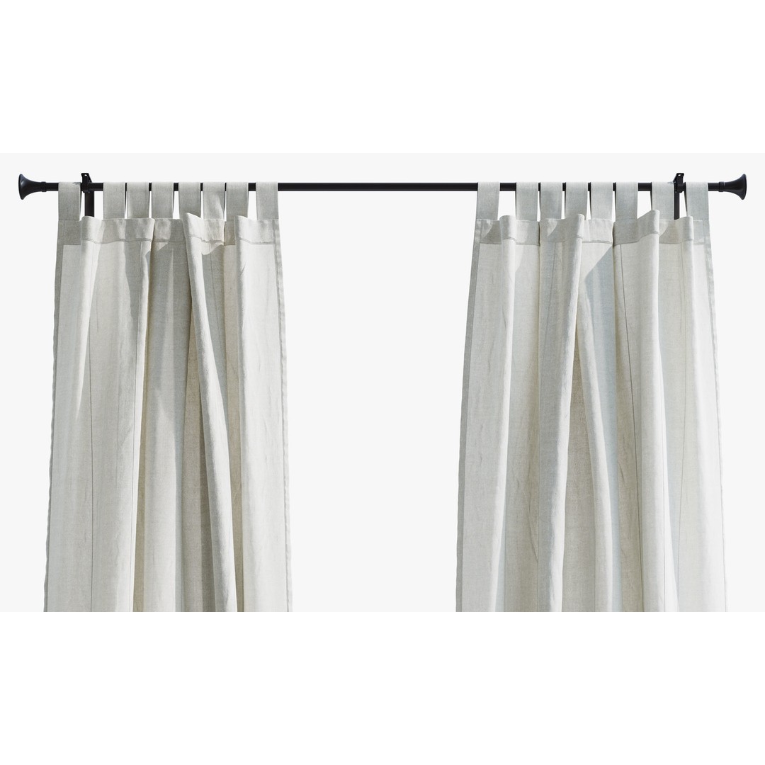 Ikea Lenda Curtains 3D Model – Realistic Fabric Textiles, FBX, OBJ - View 5