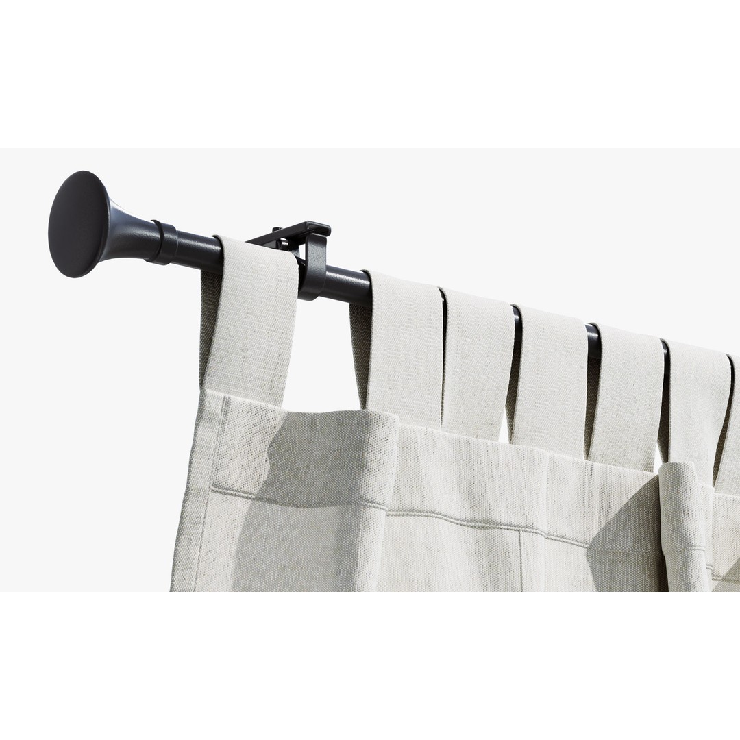 Ikea Lenda Curtains 3D Model – Realistic Fabric Textiles, FBX, OBJ - View 9
