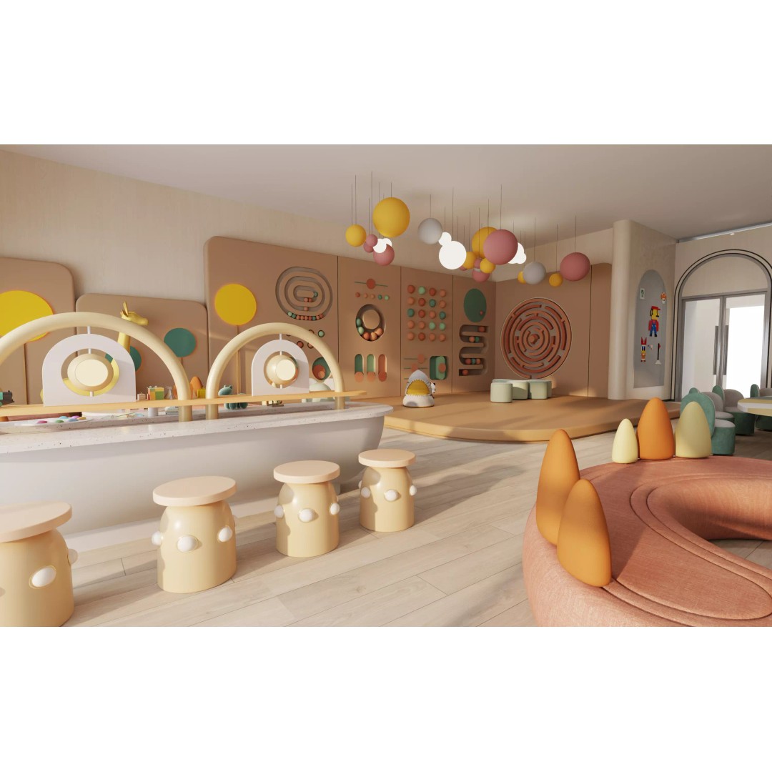 Kids Playroom 3D Model – Modern Interior with Interactive Design, FBX & OBJ - View 11