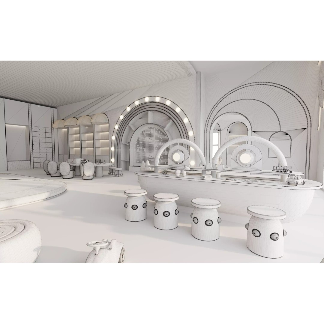 Kids Playroom 3D Model – Modern Interior with Interactive Design, FBX & OBJ - View 18