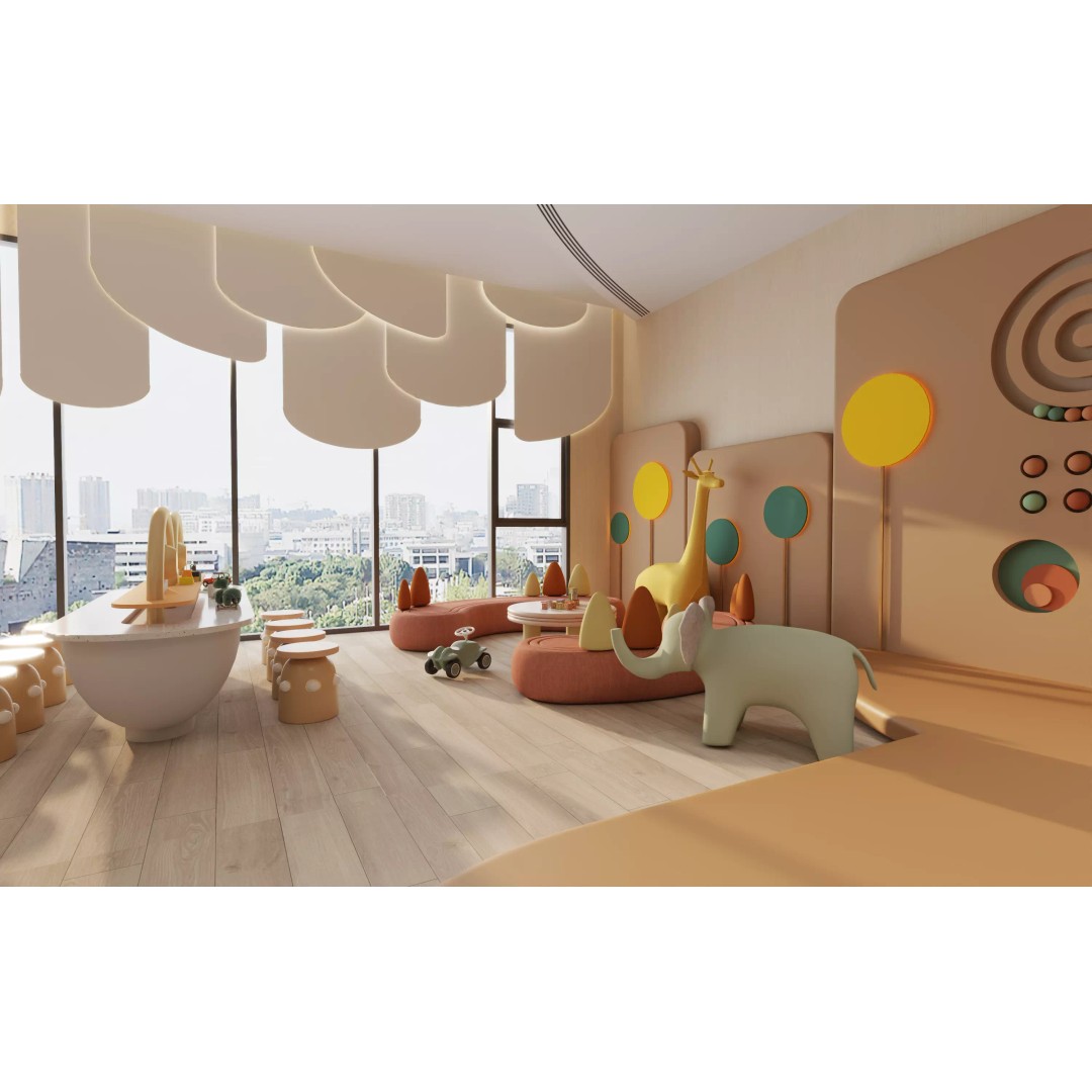 Kids Playroom 3D Model – Modern Interior with Interactive Design, FBX & OBJ - View 5
