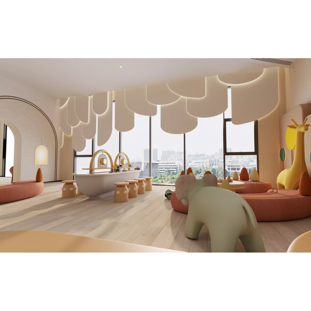 Kids Playroom 3D Model – Modern Interior with Interactive Design, FBX & OBJ - View 7