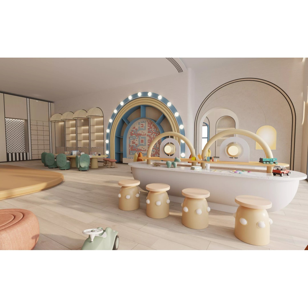 Kids Playroom 3D Model – Modern Interior with Interactive Design, FBX & OBJ - View 8