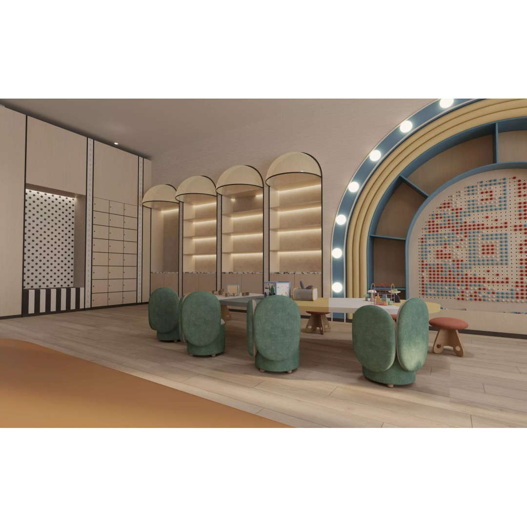 Kids Playroom 3D Model – Modern Interior with Interactive Design, FBX & OBJ - View 9