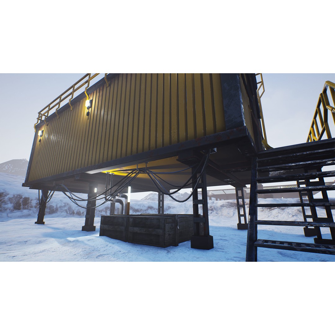 Polar Research Center 3D Model – Modular Arctic Laboratory with Interiors