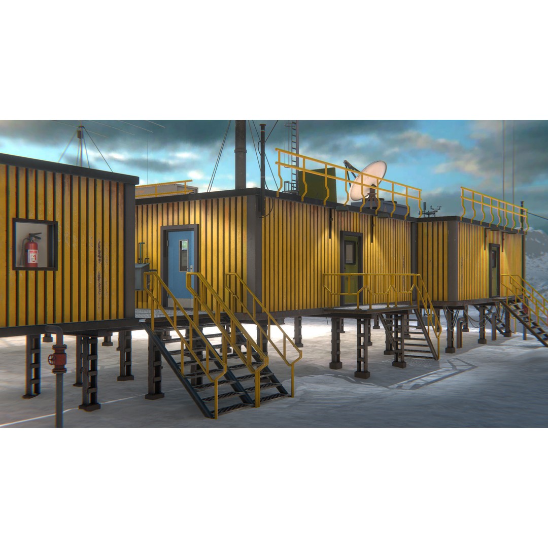 Polar Research Center 3D Model – Modular Arctic Laboratory with Interiors - View 18