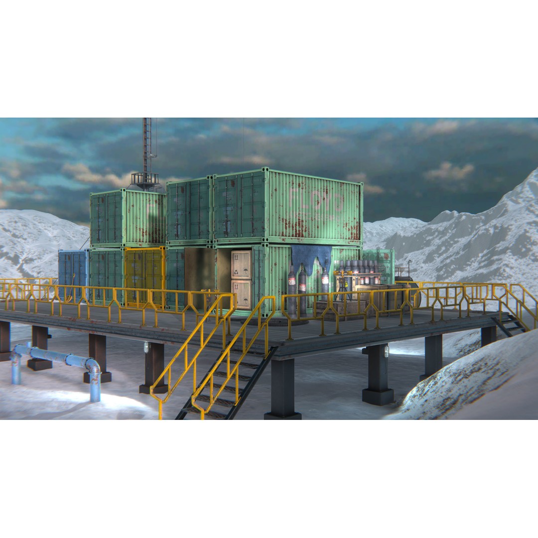 Polar Research Center 3D Model – Modular Arctic Laboratory with Interiors - View 27