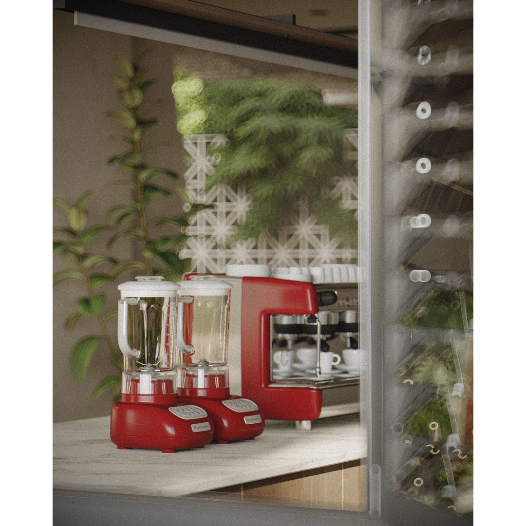 Cafe Restaurant Interior 3D Model – Fully Textured Scene, Corona Renderer - View 17