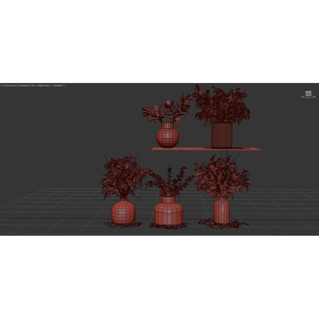 Indoor Plants 3D Model – High Poly PBR Asset, OBJ and 3Dmax - View 14