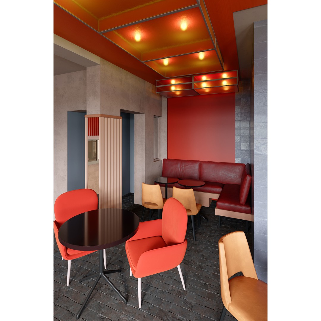 Indoor Bar 3D Model – Realistic Daytime Interior, FBX & OBJ Formats - View 10