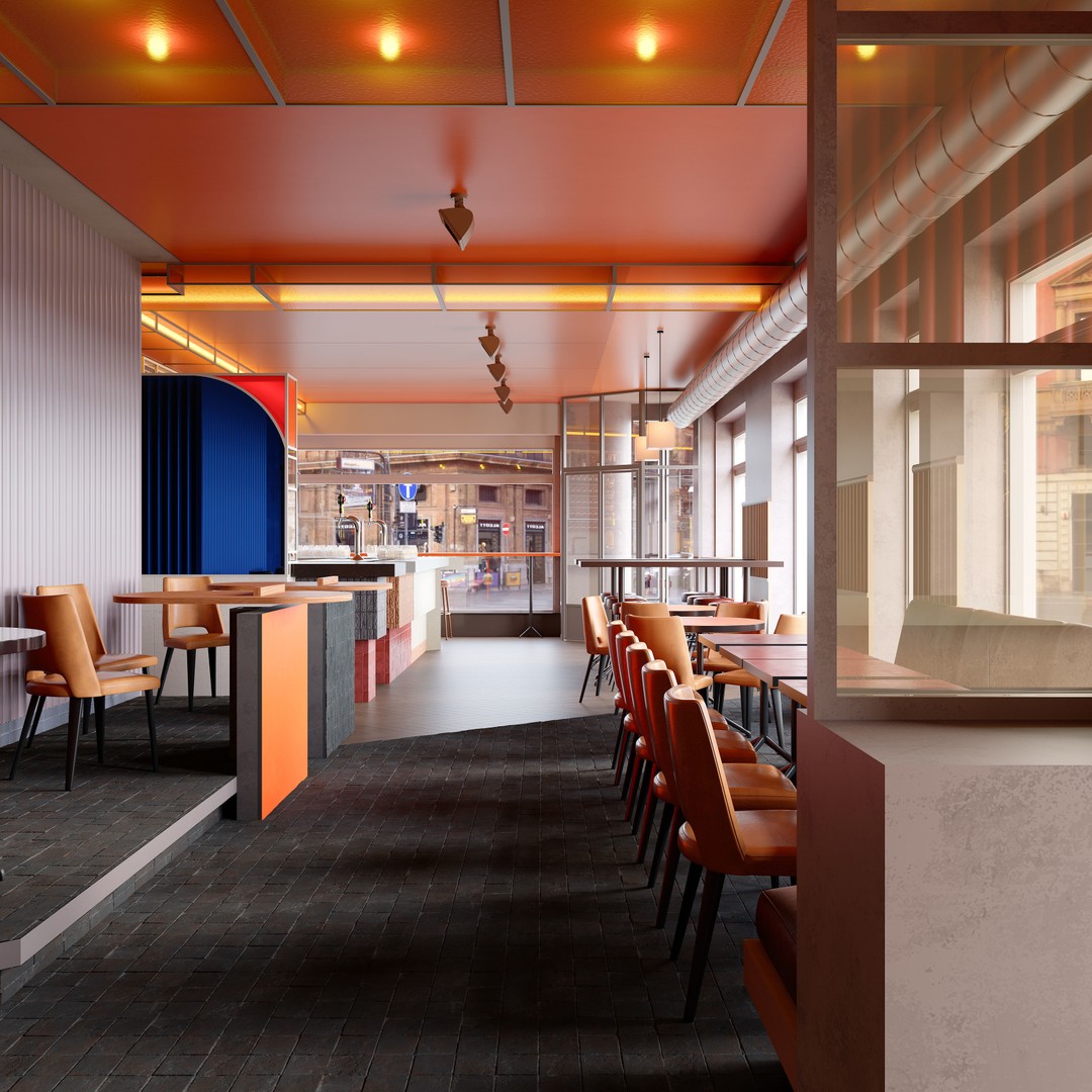 Indoor Bar 3D Model – Realistic Daytime Interior, FBX & OBJ Formats - View 12