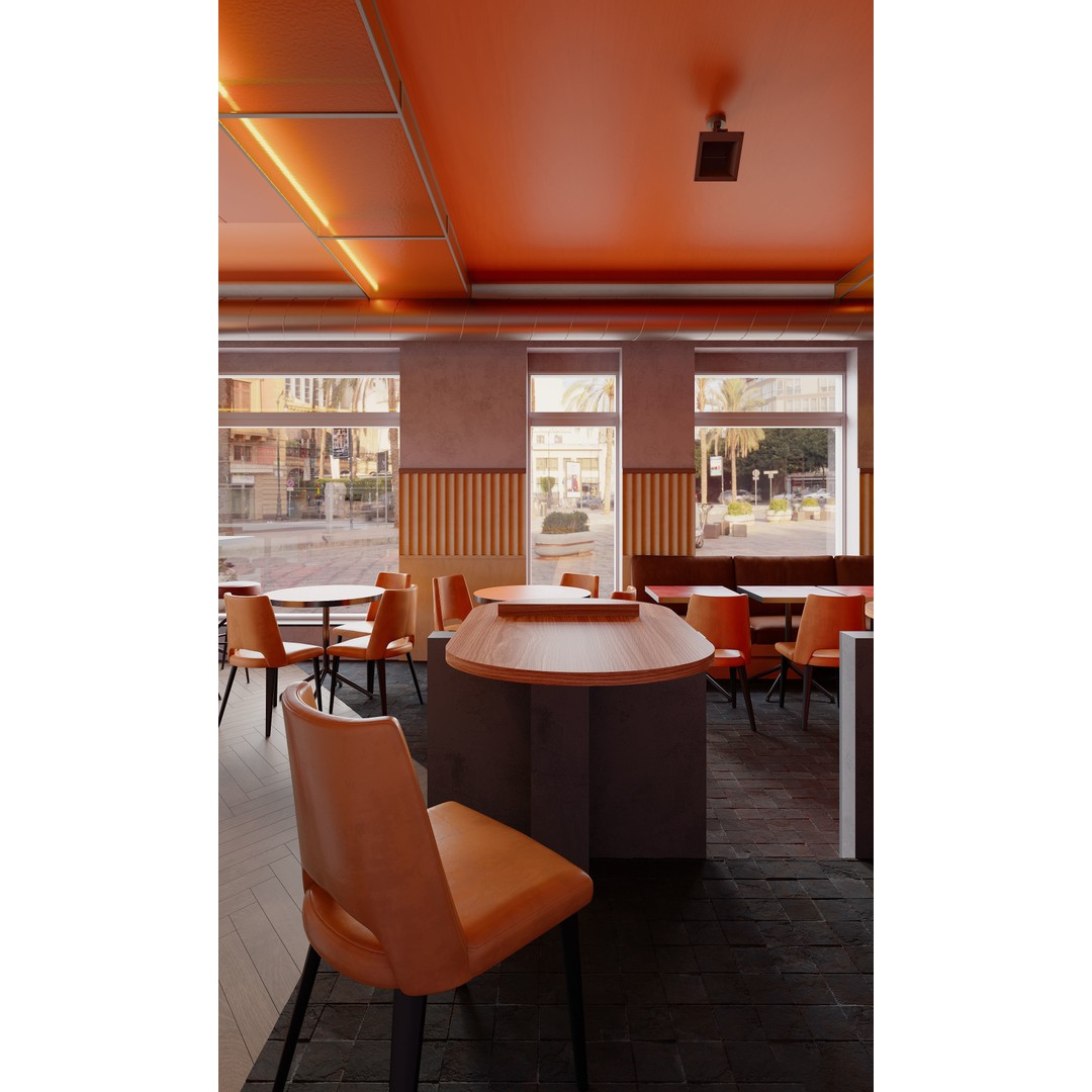 Indoor Bar 3D Model – Realistic Daytime Interior, FBX & OBJ Formats - View 13