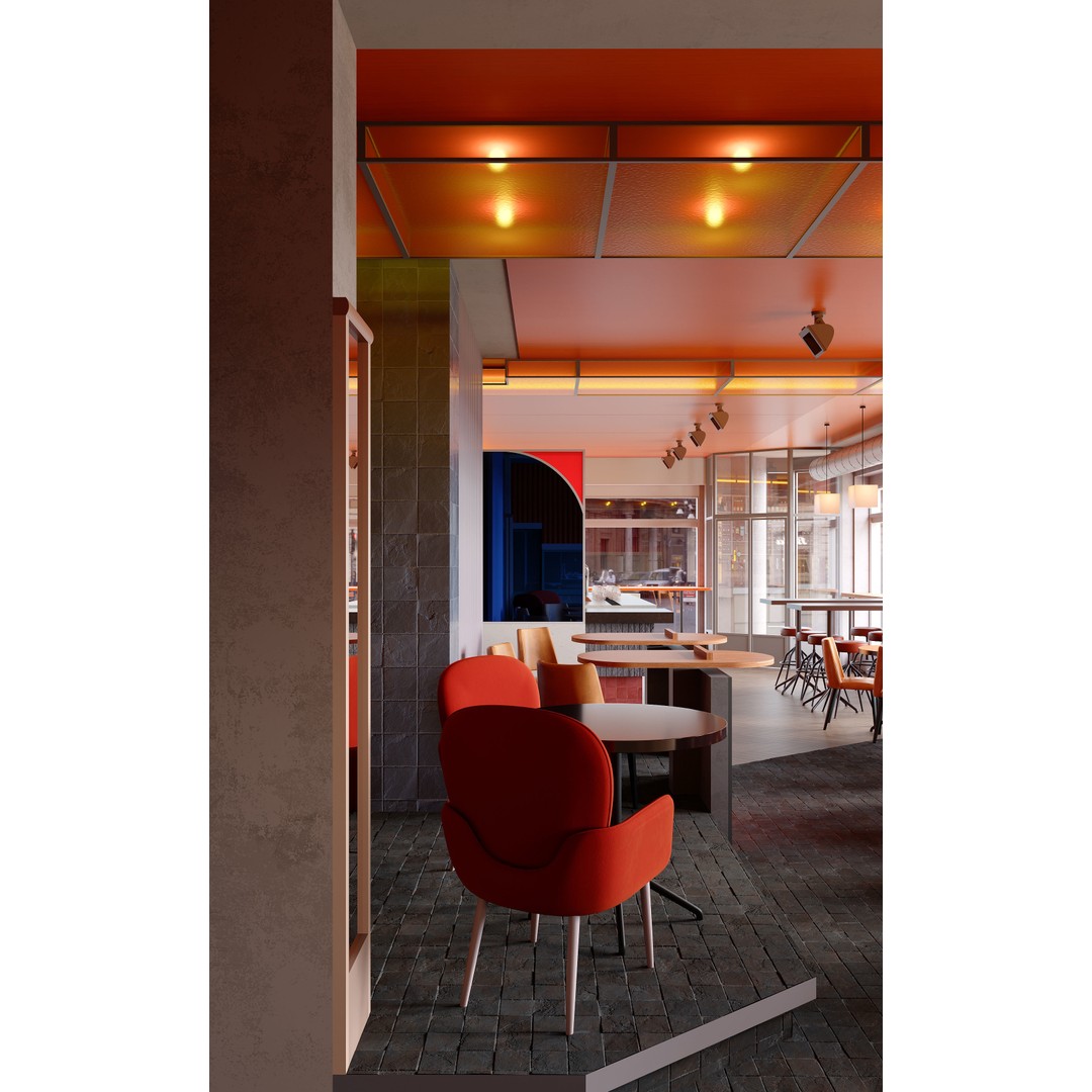 Indoor Bar 3D Model – Realistic Daytime Interior, FBX & OBJ Formats - View 15