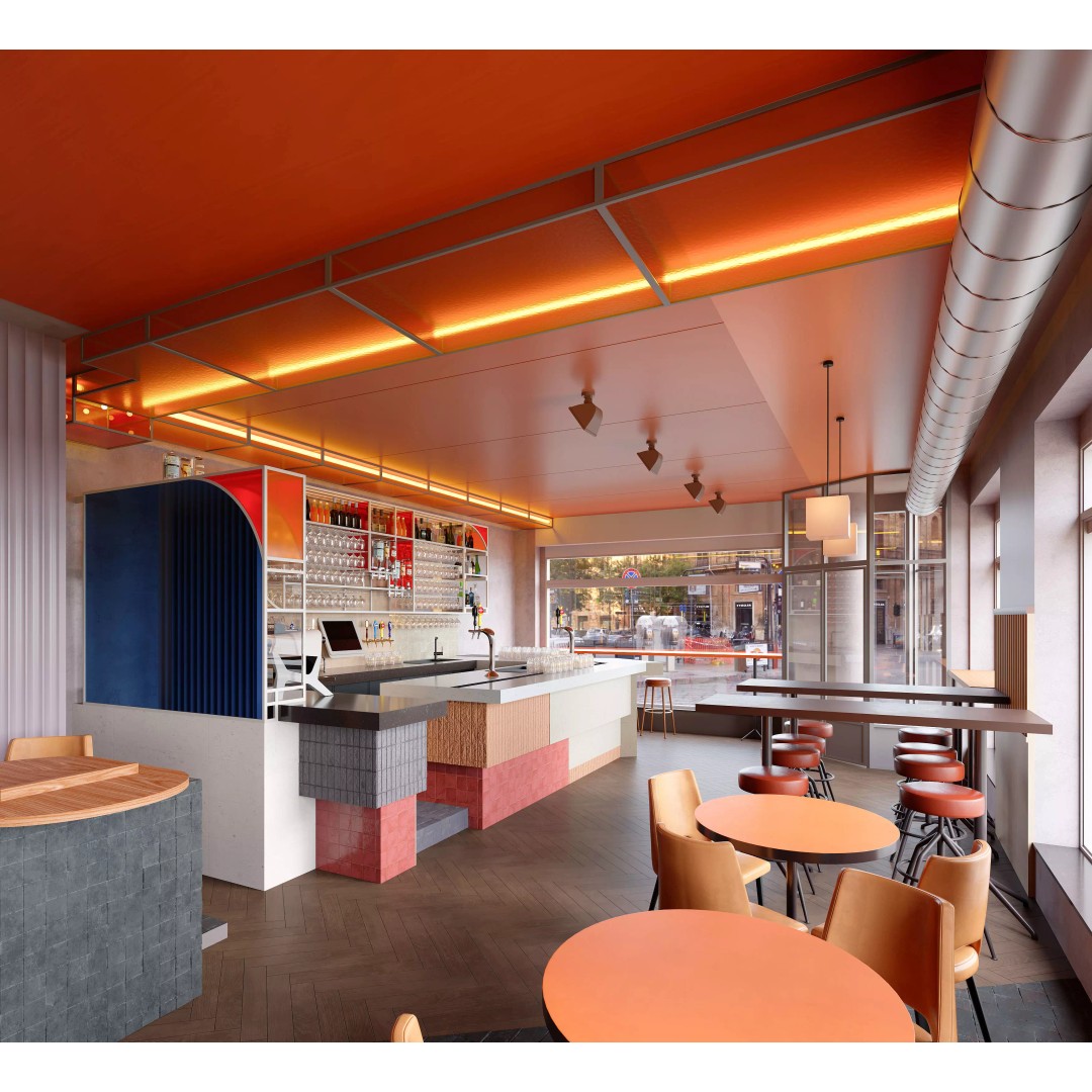 Indoor Bar 3D Model – Realistic Daytime Interior, FBX & OBJ Formats - View 2