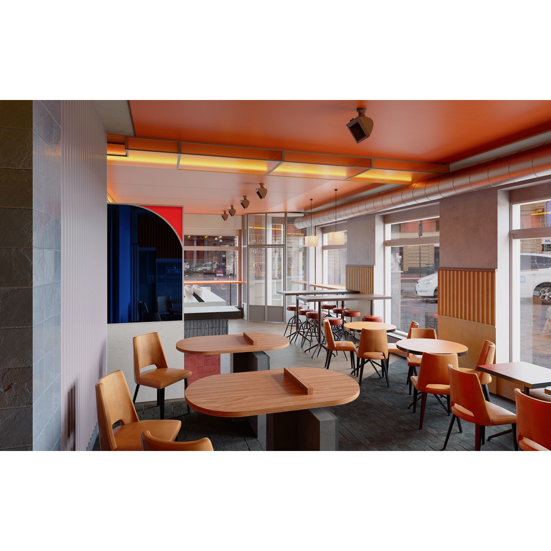 Indoor Bar 3D Model – Realistic Daytime Interior, FBX & OBJ Formats - View 7