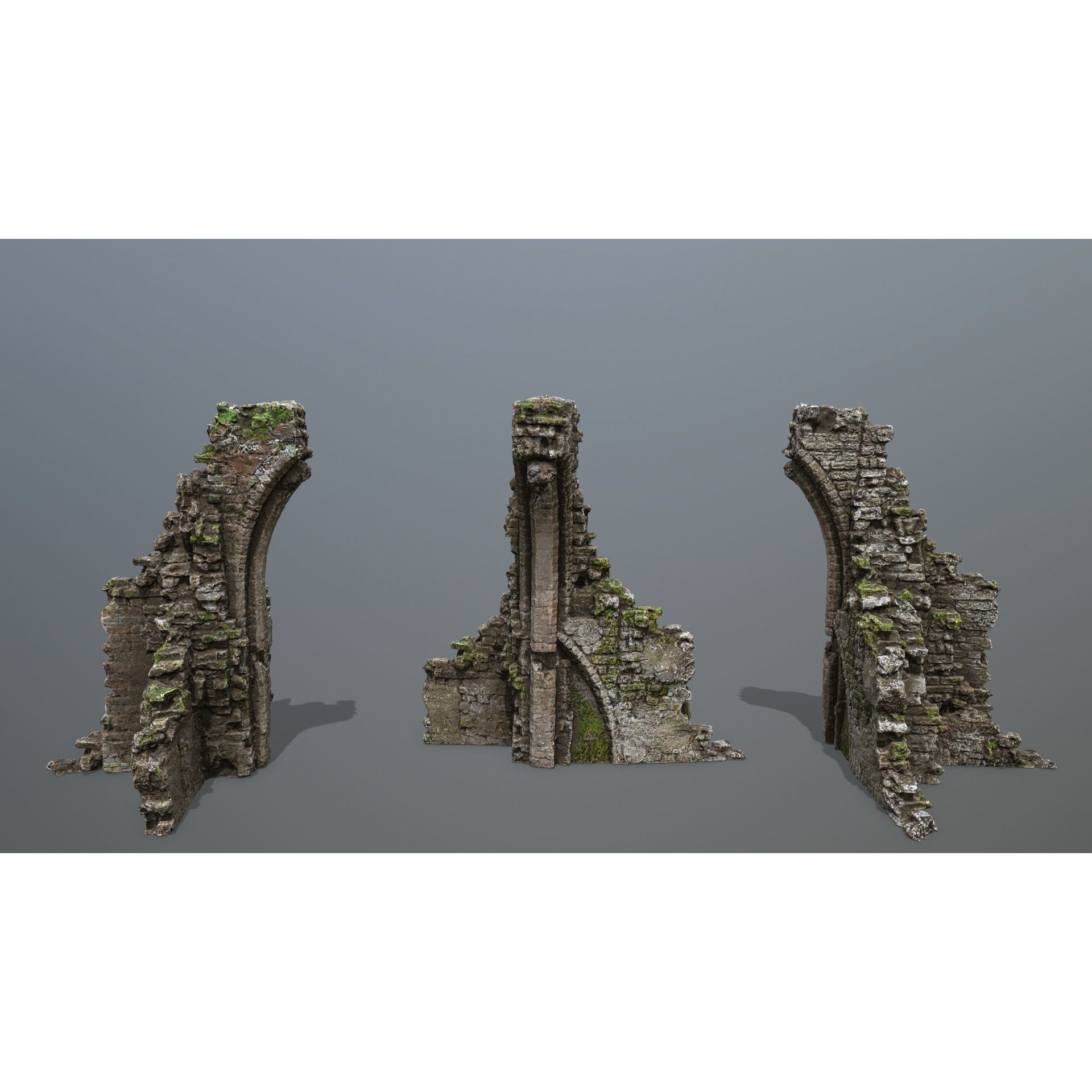 Old Ruins - Low-Poly Game-Ready 3D Model - View 10