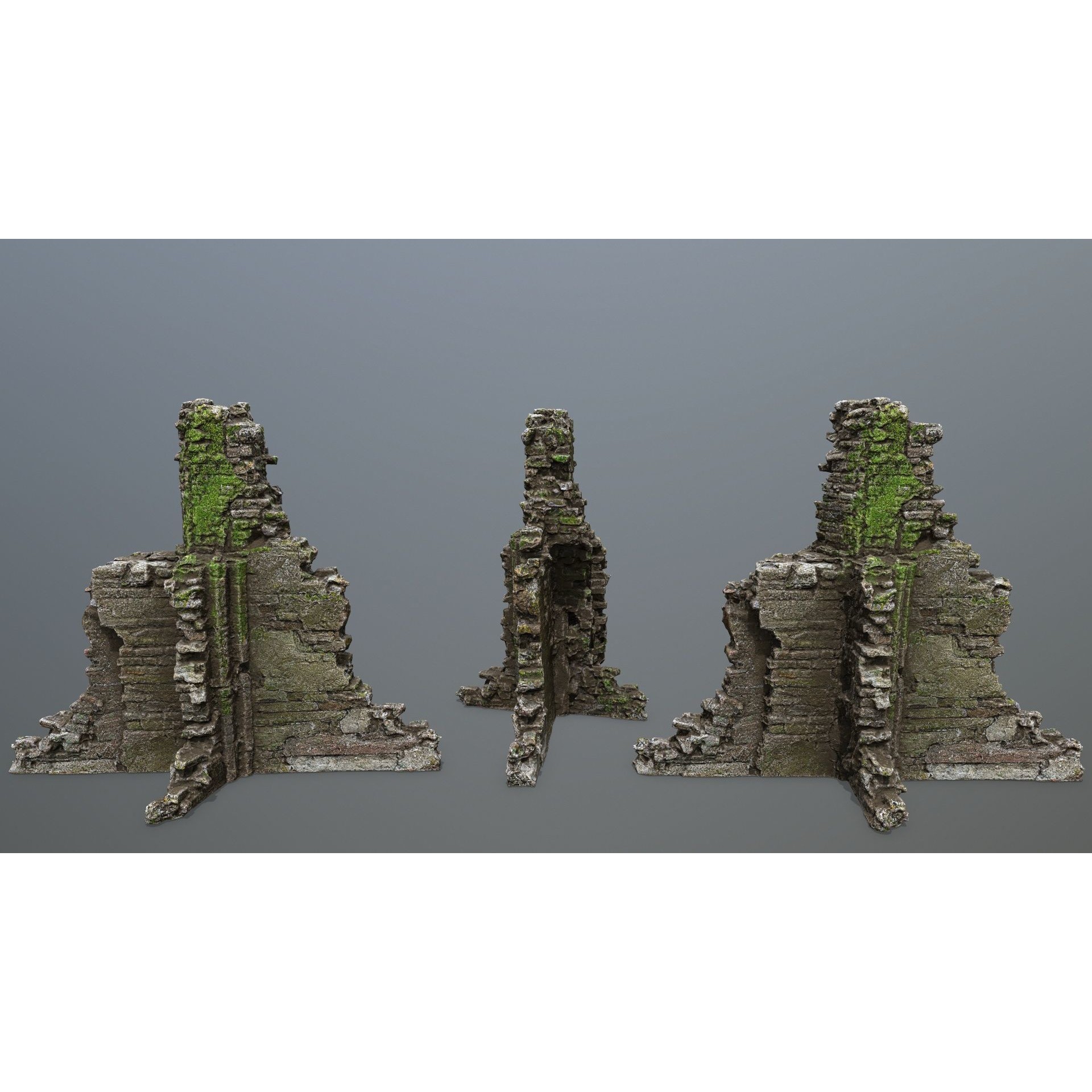 Old Ruins - Low-Poly Game-Ready 3D Model - View 12
