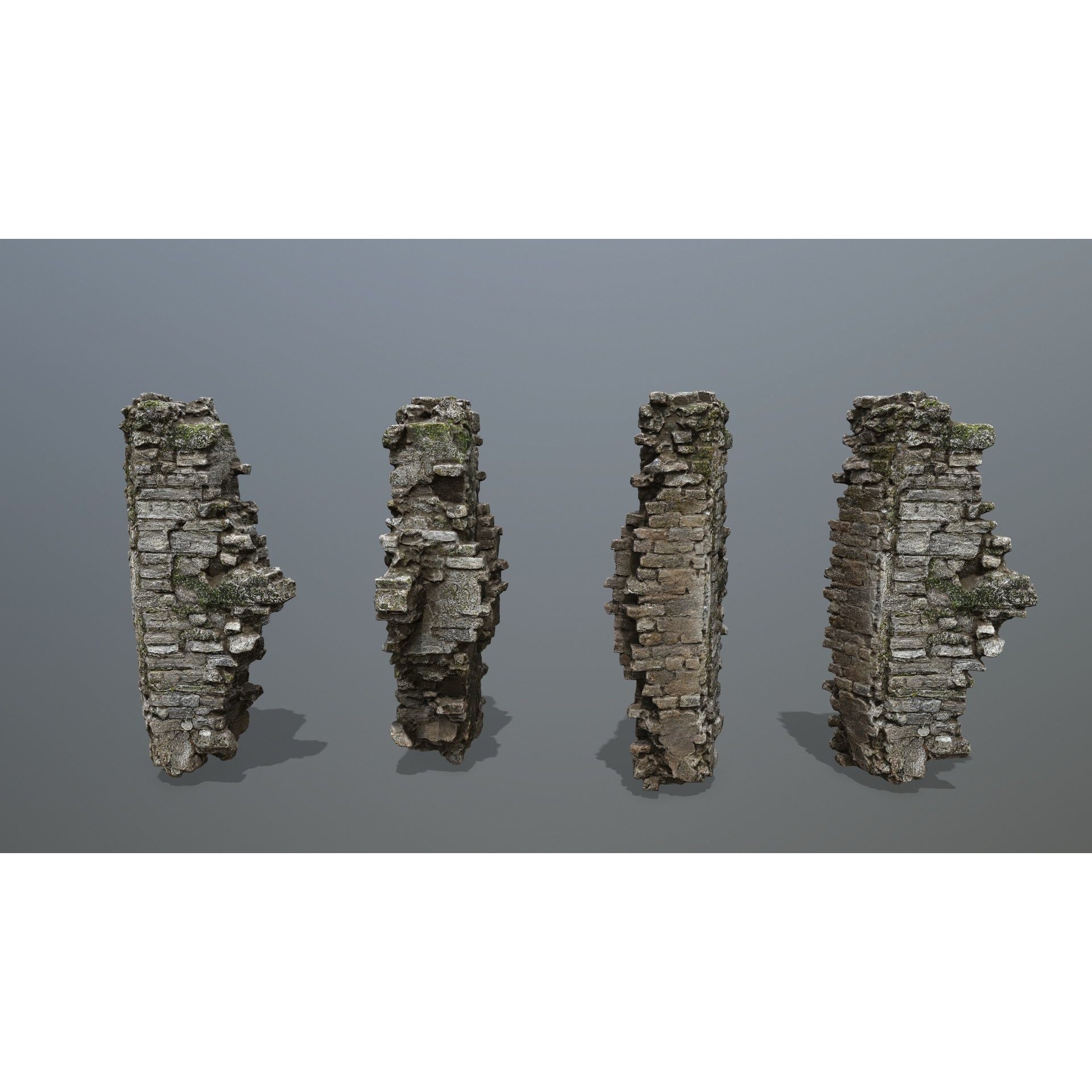 Old Ruins - Low-Poly Game-Ready 3D Model - View 13
