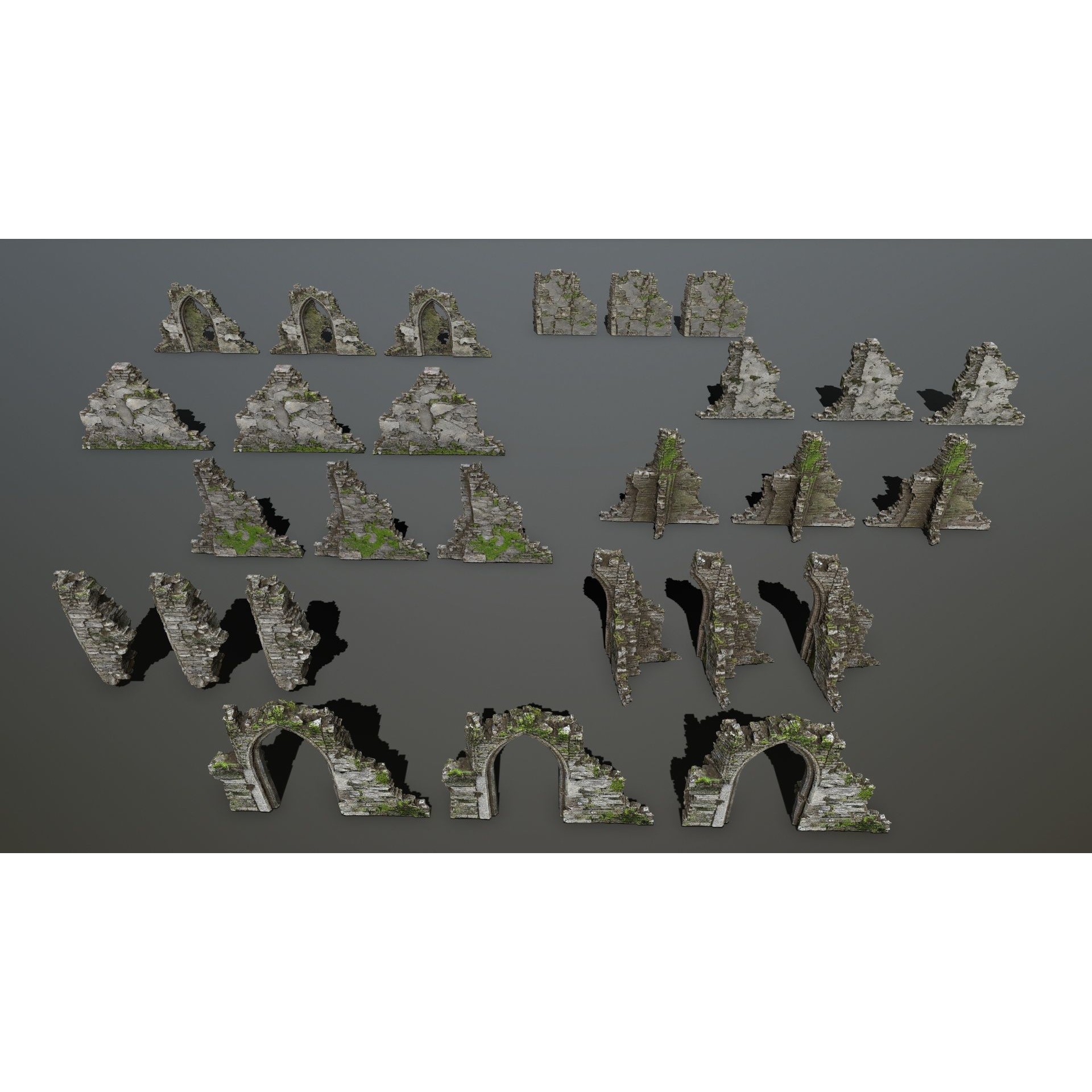 Old Ruins - Low-Poly Game-Ready 3D Model - View 16
