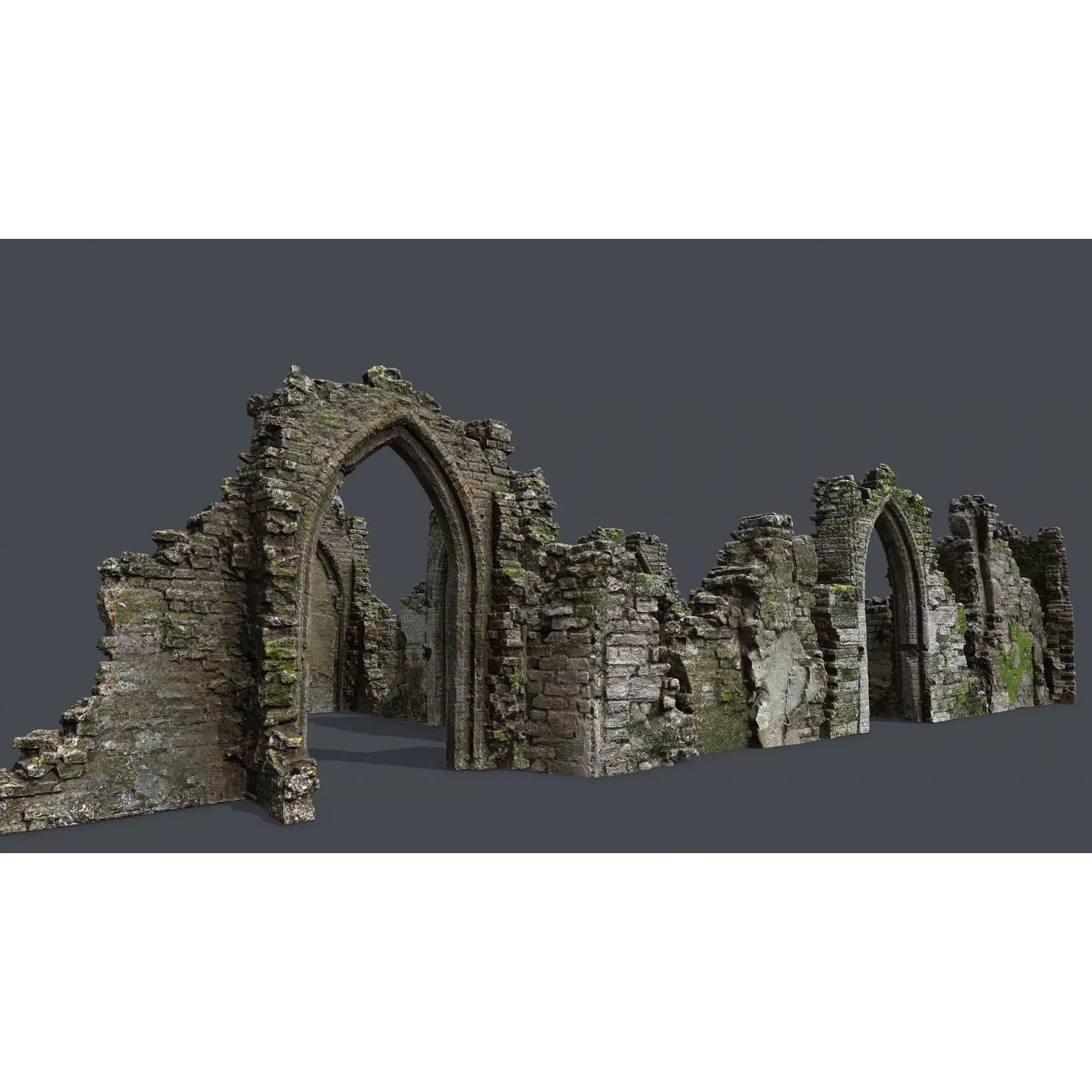 Old Ruins - Low-Poly Game-Ready 3D Model - View 2