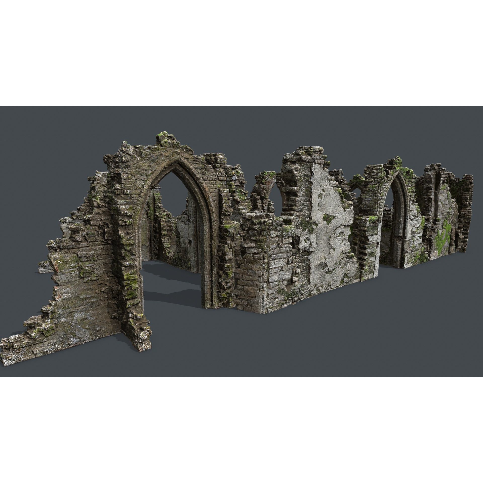 Old Ruins - Low-Poly Game-Ready 3D Model - View 4
