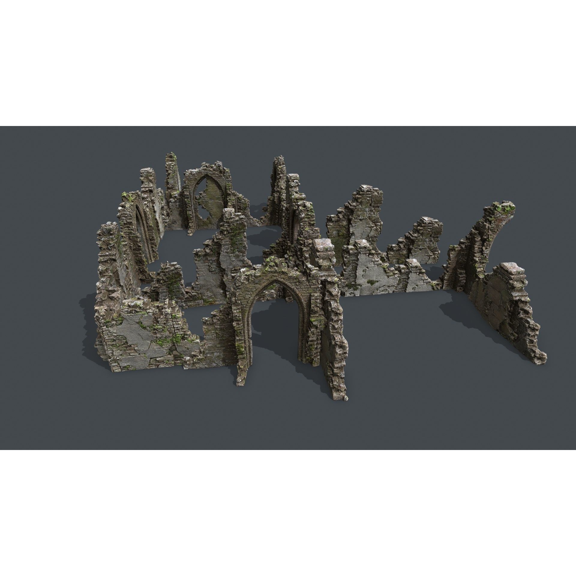 Old Ruins - Low-Poly Game-Ready 3D Model - View 5