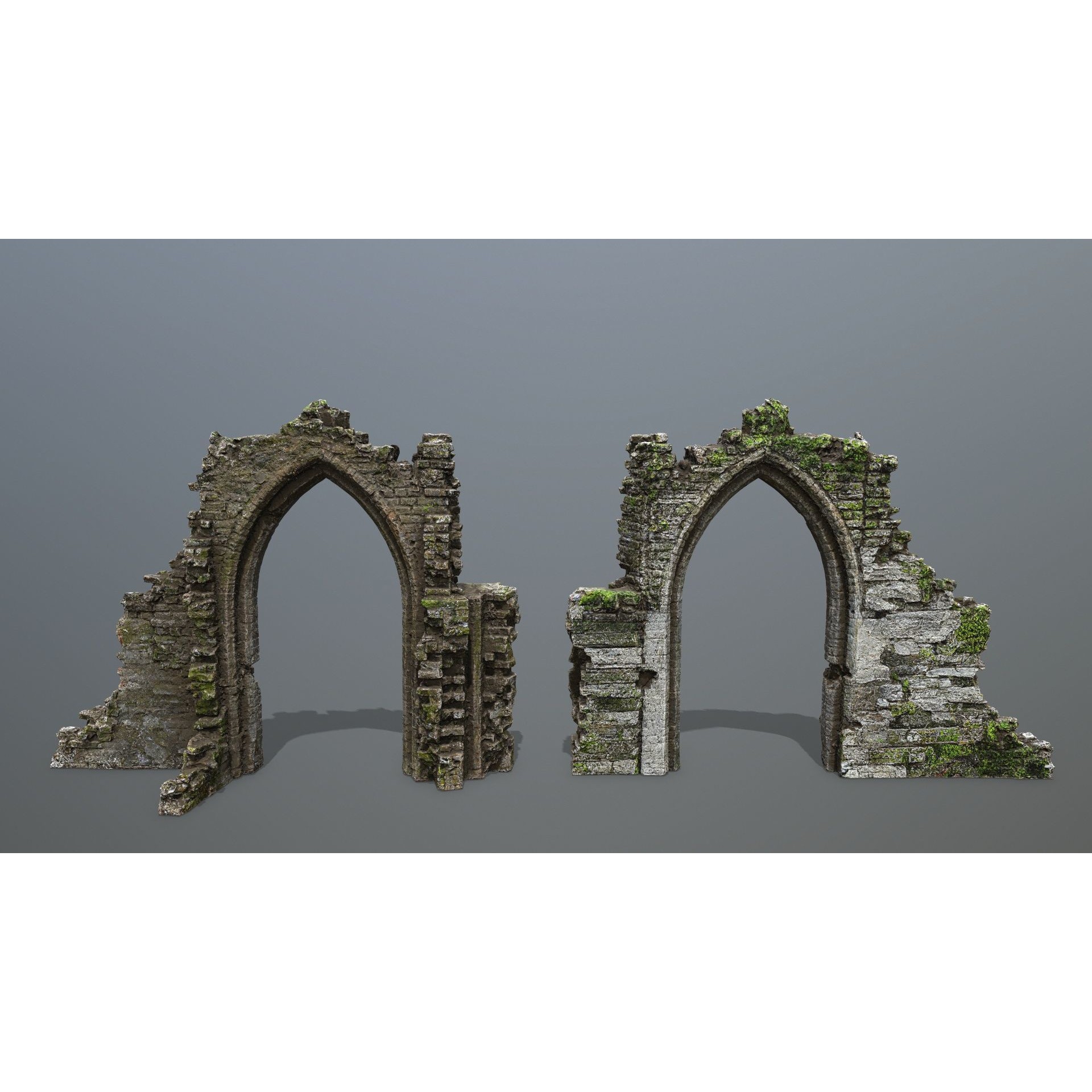 Old Ruins - Low-Poly Game-Ready 3D Model - View 7