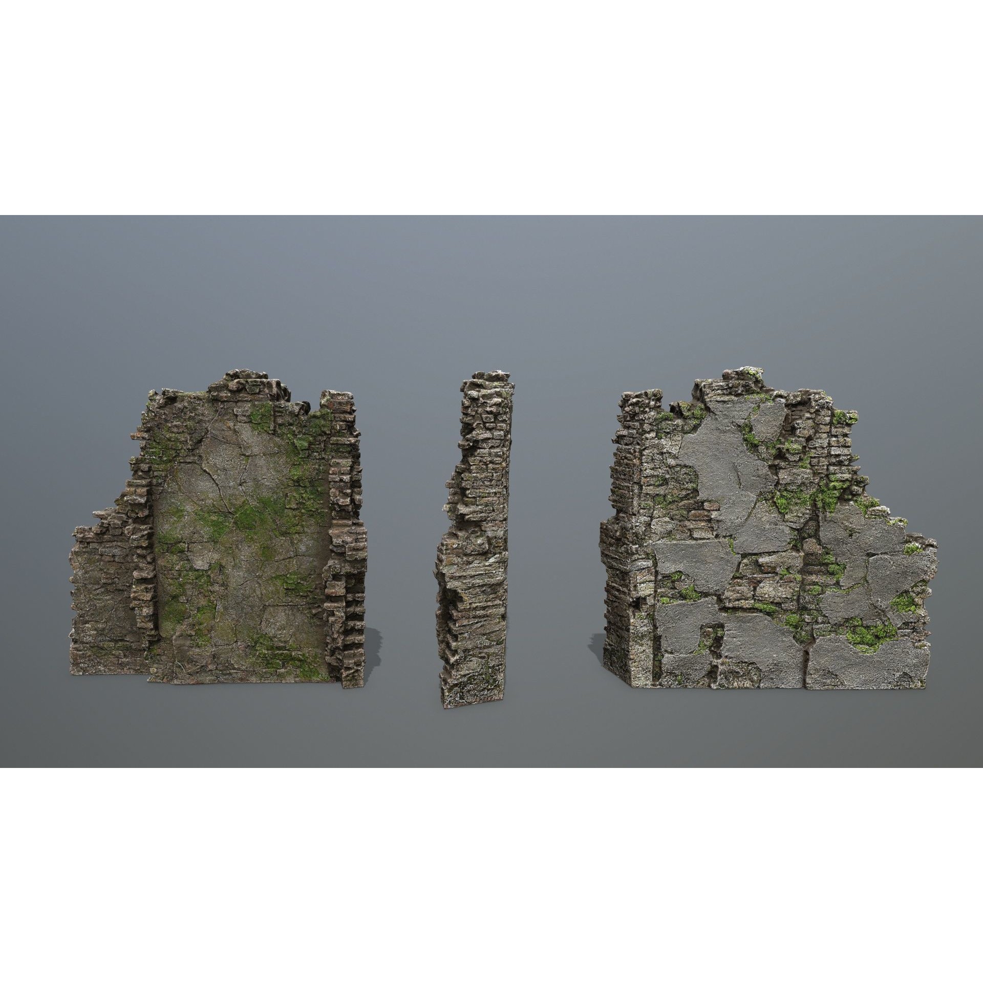 Old Ruins - Low-Poly Game-Ready 3D Model - View 9