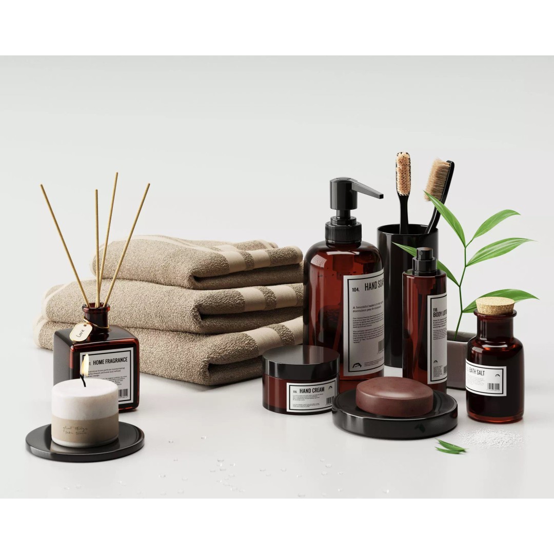 Bathroom Set 3D Model – Textured Interior Asset for Corona Renderer - View 2