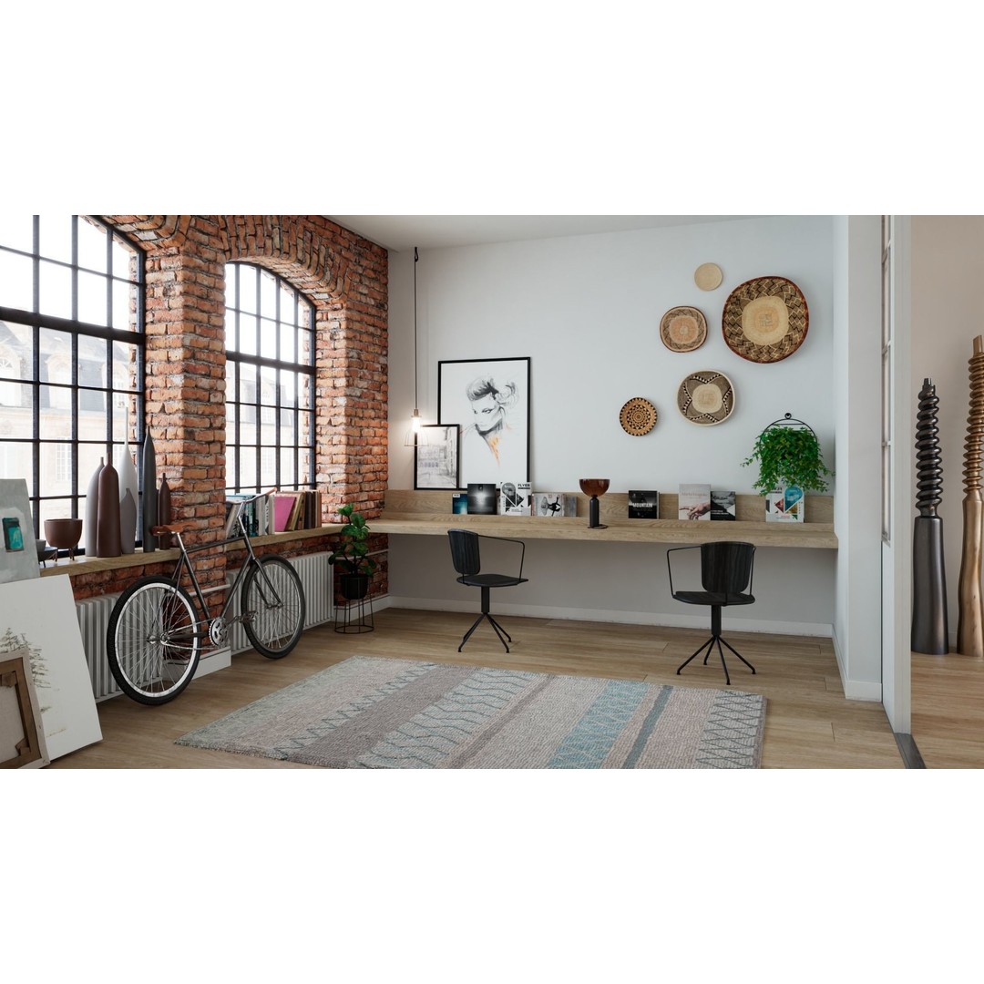 Workshop Apartment 3D Model – Modern Interior Design, Cinema 4D - View 14