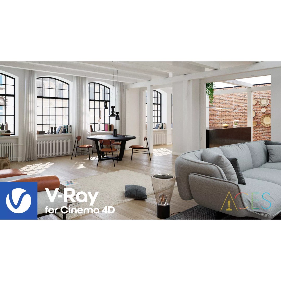 Workshop Apartment 3D Model – Modern Interior Design, Cinema 4D - View 2